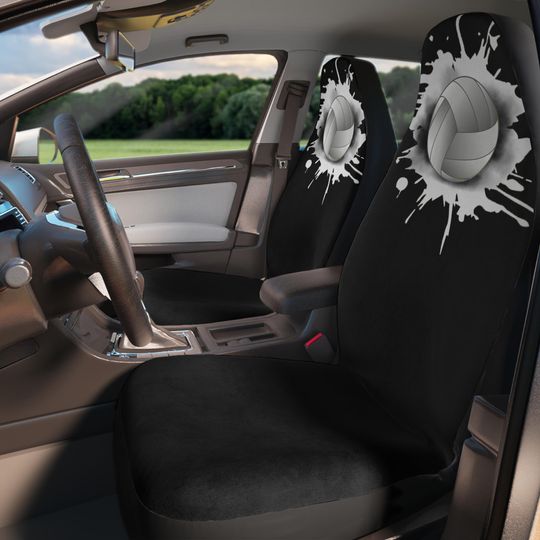 Volleyball Car Seat Covers, Sports Fan Gift, Basketball Lover Decor, Game Day Seat Protectors, Car Accessories,  Auto Decor