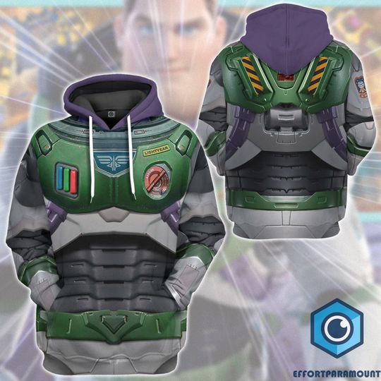 Buzz Lightyear 3D Full Over Print Hoodie | Toy Story Buzz Lightyear Cosplay Shirt | Toy Story Merch | Magic Kingdom Toy Story Hoodie