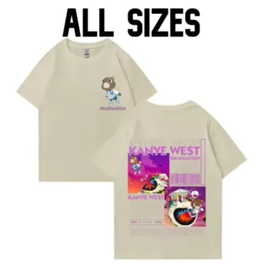 Kanye West Graduation Bear Double Sided Printed T shirt