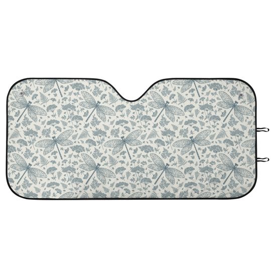 Dragonfly Windshield Sun Shade, Boho Windshield Sunshade White, Cottagecore Sunshade for Car, Sun Visor Car Windshield, Front Window Cover