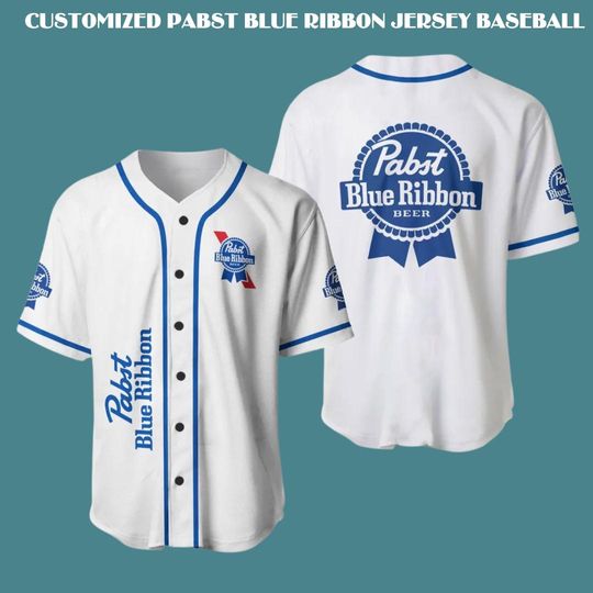 Pabst Blue Ribbon Jersey Baseball,Jersey Shirt, Shirt For Men Youth, Best Gift, Baseball Jersey