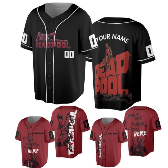 Discover Personalized Deadpool Jersey Baseball, Personalized Baseball Jersey, Deadpool Jersey Shirt, Shirt For Men Youth, Best Gift, Baseball Jersey