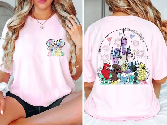 Disney Princess Castle Shirt, Disneyland Castle Best Friends Gift, WDW Girls Trip Shirts, Disney World Vacation Shirts, Gift For Girls