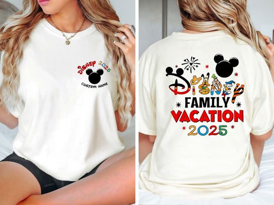 Disney 2025 T-shirt, Disney Family Vacation 2025 Shirt, Disney Custom Family Shirt, Disney Family Trip Shirt, Disney Family Vacation Shirt
