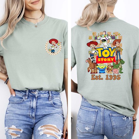 Jessie Est 1995 Toy Story Checkered T-shirt, Pixar Toy Story Shirt, Disney Jessie Shirt, Jessie Shirt, Disney Toy Story T-Shirt