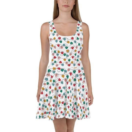 Inspired Christmas Lights Skater Dress
