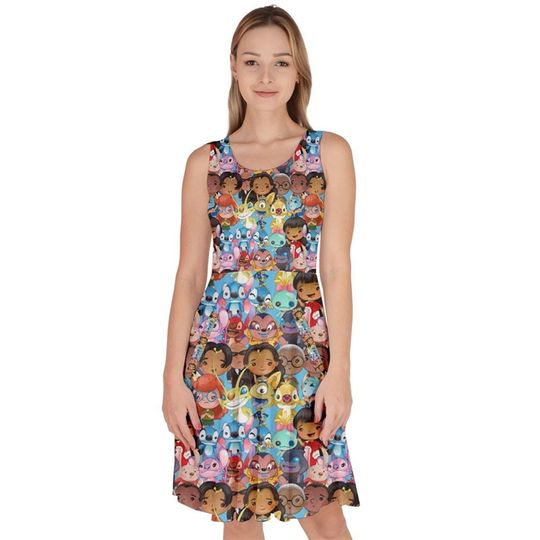 Lilo and Stitch adventures inspired print skater dress
