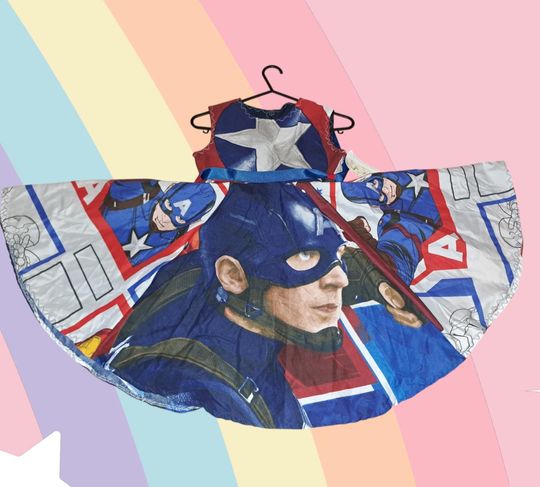 Girls twirling marvel action heros upcycled dress