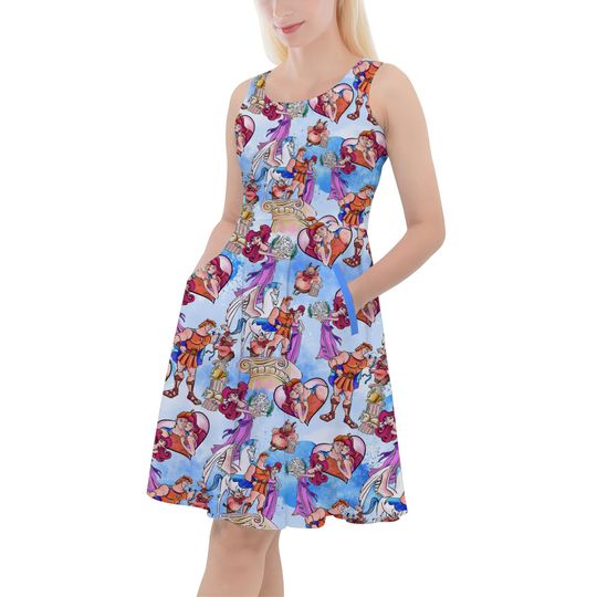 I Won't Say I'm In Love Hercules Inspired - Theme Park Inspired Skater Dress With Pockets