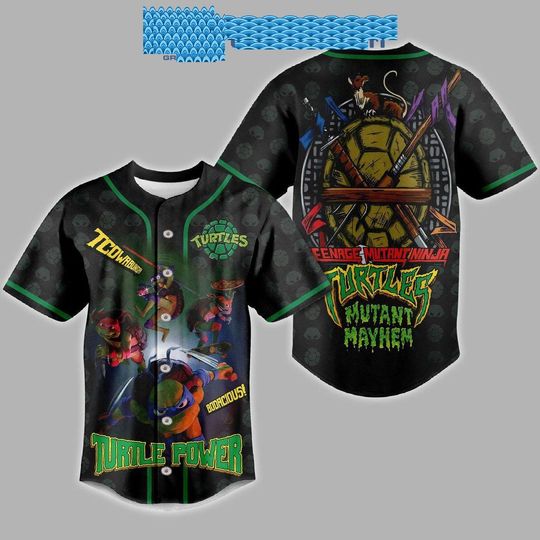 Teenage Mutan Ninja Turtles Power Baseball Jersey AOP Baseball Jersey Gift For Her Him