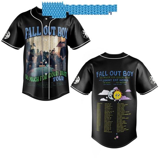 Fall Out Boy So Much For 20ur Dust With Jimmy Eat World Baseball Jersey AOP Baseball Jersey Gift For Her Him
