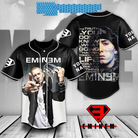 Eminem The Truth Is You Dont Know What Is Going To Happen Tomorrow Baseball Jersey AOP Baseball Jersey Gift For Her Him