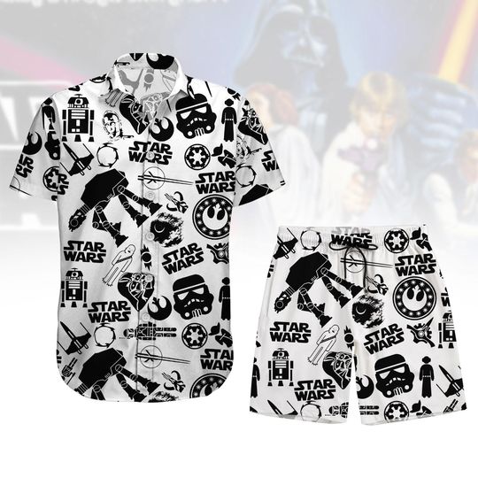 Star Wars Button Shirt, Darth Vader Face Men Short, Galaxy's Edge Hawaii T-Shirt, Disney Stormtrooper T-Shirt, Disneyland Vacation Gift
