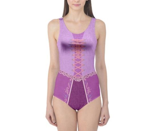 Rapunzel Inspired One Piece Swimsuit