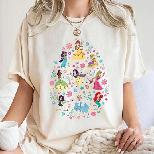 Disney Princess Easter Egg Shirt, Disney Characters Happy Easter Shirt, Disney Easter Day, Disney Family Easter,Disneyland Easter 2025 Shirt