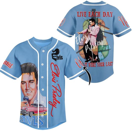 Elvis Presley Baseball Jersey, Elvis King Of Rock Baseball Jersey, Rock N Roll Baseball Jersey