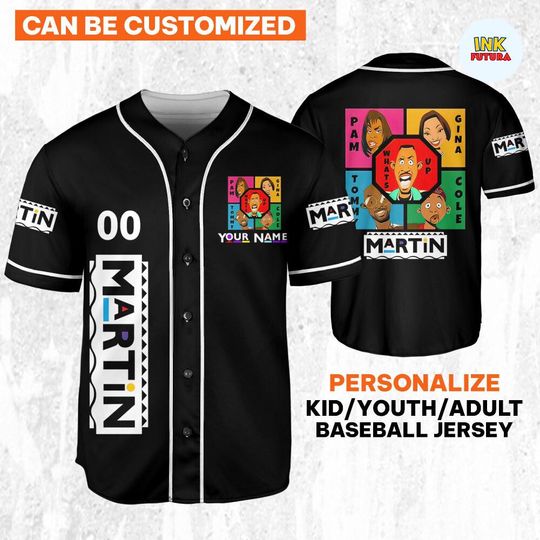 Personalize Martin Tv 90s Martin Lawrence Baseball Jersey, Martin Lawrence Merch, Martin Lawrence Baseball Jersey