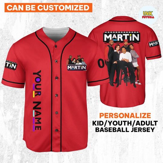 Personalize Martin Tv 90s Retro Tv Show Baseball Jersey, Martin Lawrence Baseball Jersey, Martin Lawrence Merch