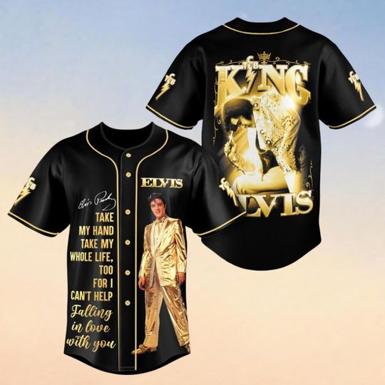 Elvis Presley Baseball Jersey, Music Tour 2025 Merch, Baseball Jersey, King Of Rock And Roll Baseball Jersey, Gift For Fan