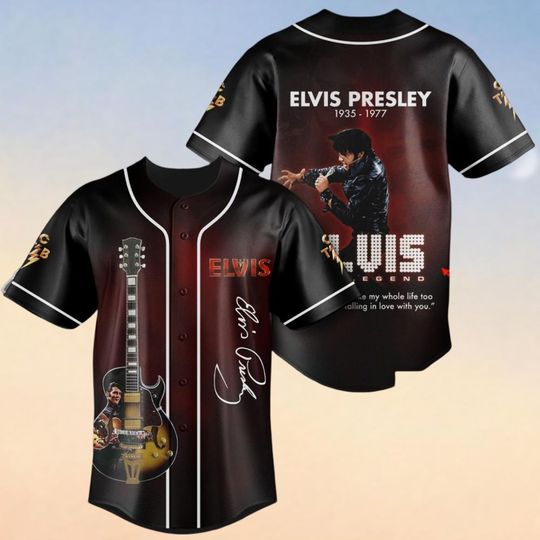 Elvis Presley Baseball Jersey, Elvis Graphic Baseball Jersey, King Of Rock And Roll Baseball Jersey, Music Tour 2025 Merch