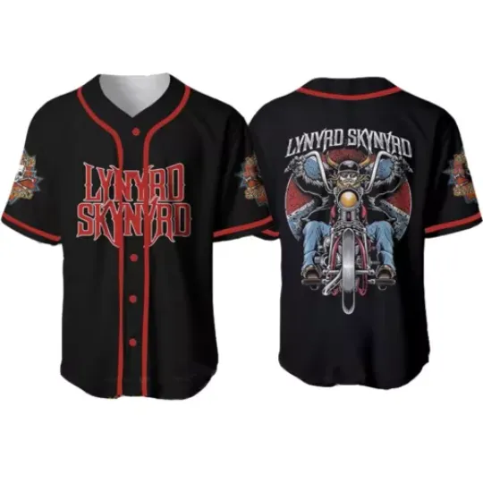 Lynyrd Skynyrd Rock Band Baseball Jersey, Rock Music Band Baseball Jersey