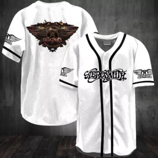 Aerosmiths Rock Band Music Lover 3D Printed Baseball Jersey