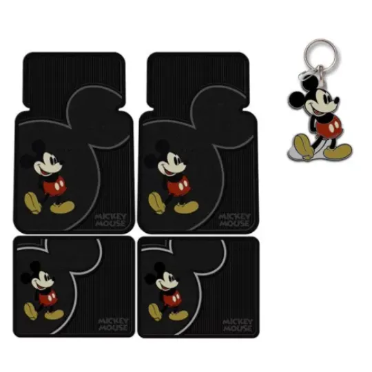 New Disney Mickey Mouse Classic Car Truck SUV Front Rear Back Rubber Floor Mats