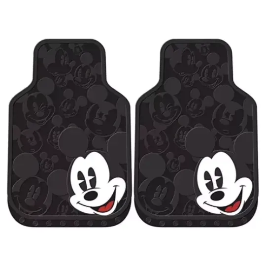 NEW Plasticolor Disney Mickey Mouse Faces Car Truck SUV Rubber Floor Mats - 2 PC
