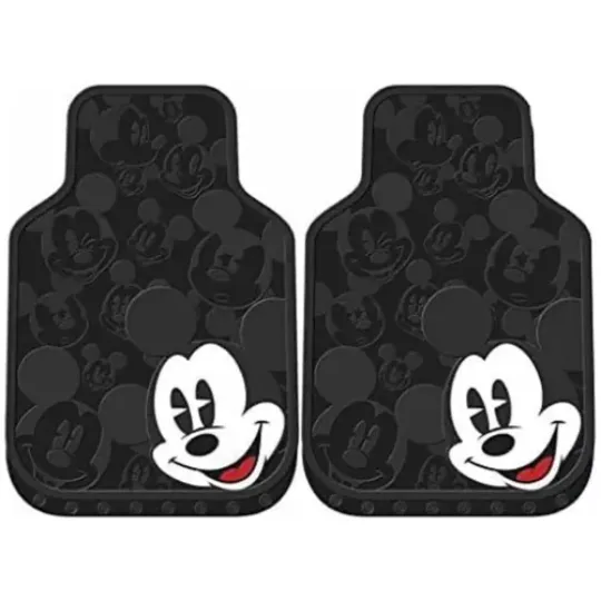 NEW Plasticolor Disney Mickey Mouse Faces Car Truck SUV Rubber Floor Mats - 2 PC