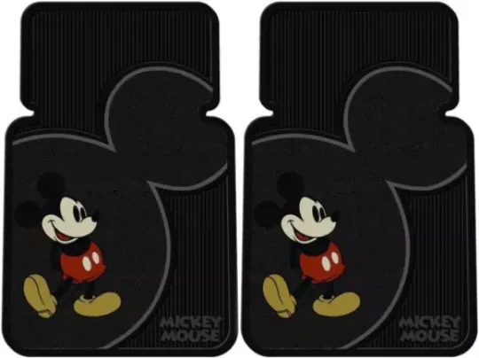 ⭐️⭐️⭐️⭐️⭐️ Mickey Mouse Disney Authentic SUV CAR TRUCK VAN 2 Front Floor Mats