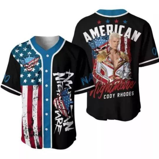 American Nightmare Cody Rhodes 3D Baseball Jersey For Baseball Fans, Music Baseball Jersey