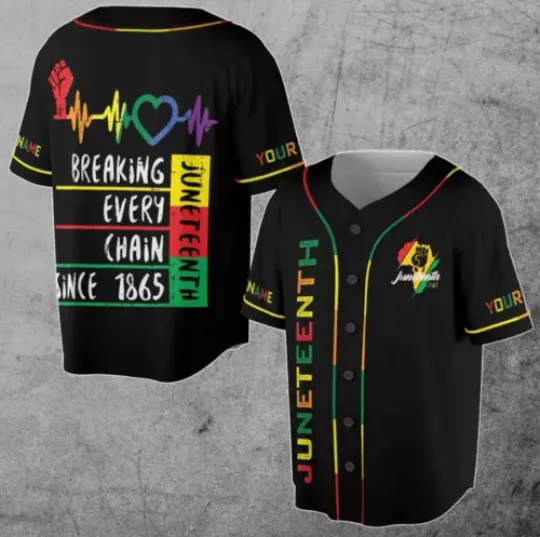 Custom Juneteenth Freeish 1865 Black History Pride Baseball Jersey, Juneteenth Baseball Jersey