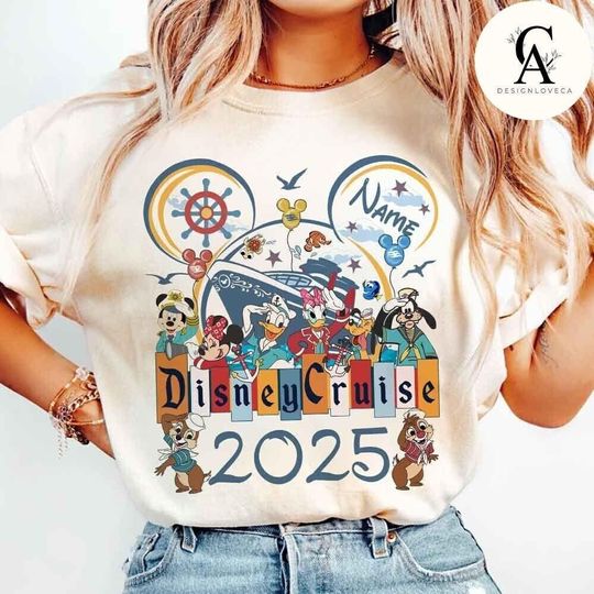 Personalized Mickey and Friends Disney Cruise Shirt, Disney Family Cruise Vacation 2025, Chip & Dale Disney Wish Dream Magic Wonder Fantasy