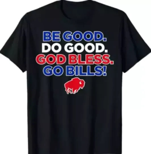 Josh Allen MVP "Be good, do good, God bless, go Bills!" tee shirt