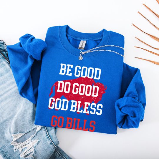 Josh Allen 17 MVP Sweatshirt, Be good, do good, God bless, go Bills" sweatshirt