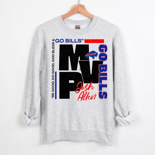 Josh Allen Sweatshirt | Buffalo Football Sweatshirt | Buffalo Football | Mens Buffalo Football Sweatshirt