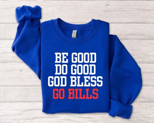 UNISEX Buffalo Football Josh Allen MVP quote Crewneck Sweatshirt  be good do good god bless go bills