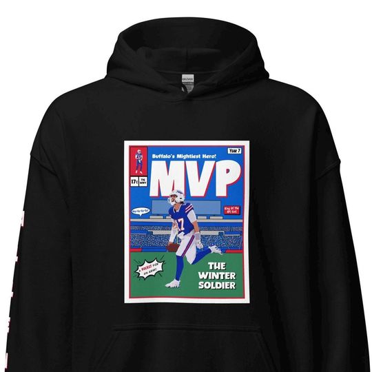 Josh Allen MVP Hoodie | Buffalo Bills Comic Shirt | Winter Soldier QB