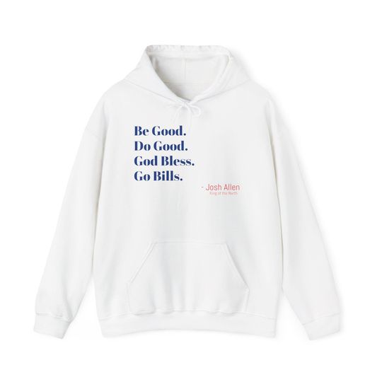 Josh Allen MVP Quote Hooded Sweatshirt, Buffalo Bills Fan Gift, Football Fan Apparel, Sports Quote Pullover, Unisex Hoodie