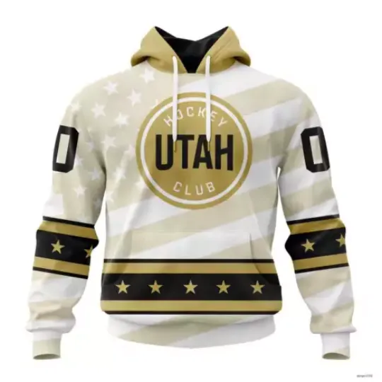 Custom Utah Hockey Club Special Military  Hoodie Pullover Hockey Team