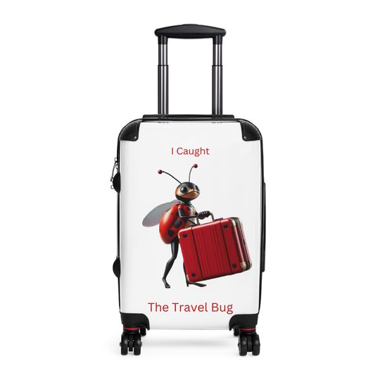 Travel Bug Suitcase, Ladybug Case, Adventure Meme, Journey Luggage, Funny Flight Accessories, Humerus Travel Gear