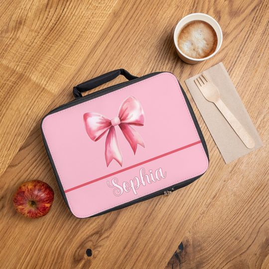 Custom Girlie Lunch Bag Personalized Lunch Bag Lunch box Personalized kid Lunch bag Lunch Box Gift Elegant Lunch Bag Gift for Girl