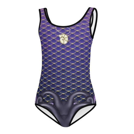 Ursula Kids One Piece Swimsuit | disney world disneyland villains bound parks little mermaid swimsuit beach wear outfit