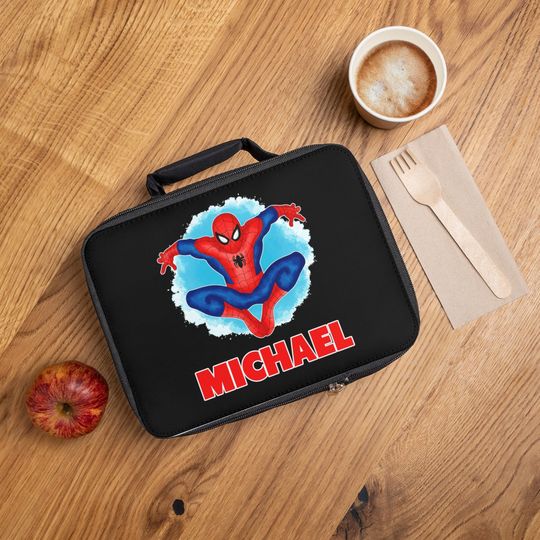 Custom Spiderman Kid Lunch Bag Personalized Lunch Bag Spiderman Lunch box personalized kid Spiderman Bag Lunch Box for boy Spiderman Gifts