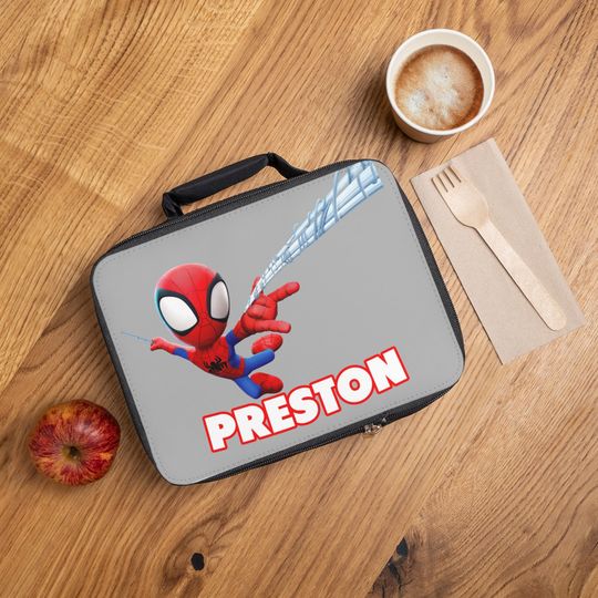 Custom Spidey Lunch Bag Personalized Lunch Bag Spidey Lunch box Custom kid Spidey Bag Lunch Box for boy Spidey and his amazing friends Gifts