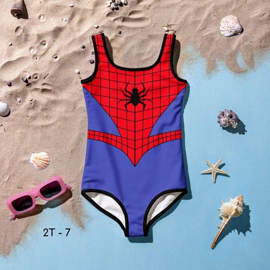 Spider Hero Inspired Kids Swimsuit Kids Halloween Super Hero Comics Cosplay Halloween Birthday Gift Christmas Gift Halloween Costume