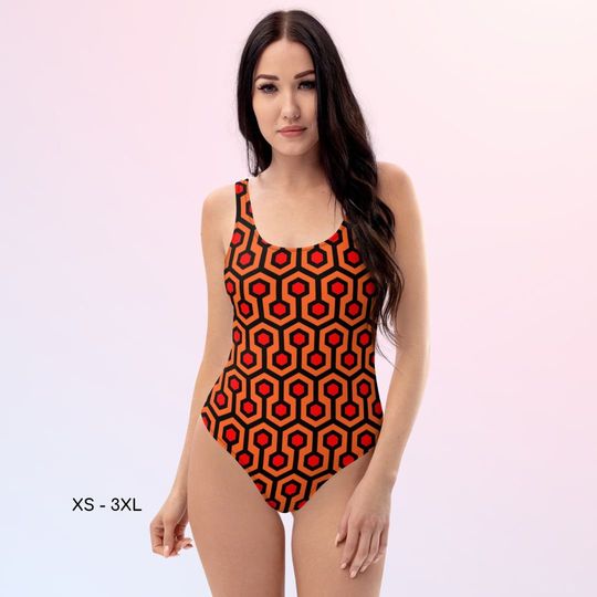 The Scary Hotel One Piece Swimsuit Beach Vacation Swim Halloween Cosplay Birthday Gift Theme Party Horror Goth The Stanley Hotel Overlook