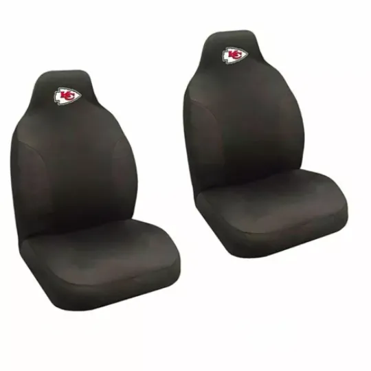 NEW Football football Kansas City Chiefs Seat Covers Universal Fit - 2 PC