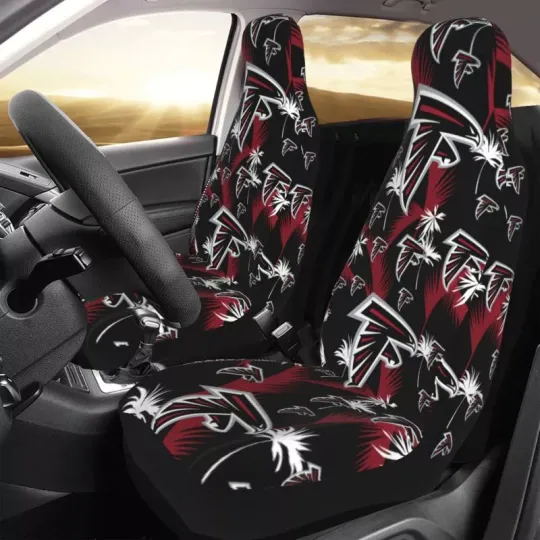 2pcs Atlanta Falcons Elastic Car Seat Covers Hawaii Printed Seat Cover Soft
