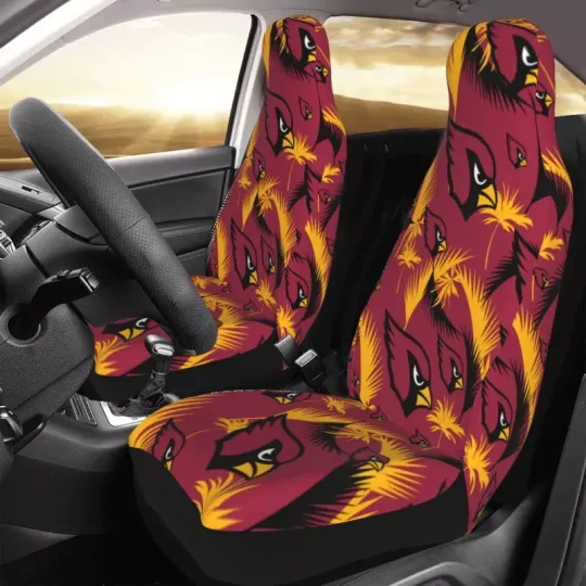 2pcs Arizonna Cardinals Elastic Car Seat Covers Hawaii Printed Seat Cover Soft